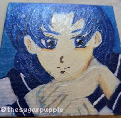 original mini painting Sailor Mercury fanart