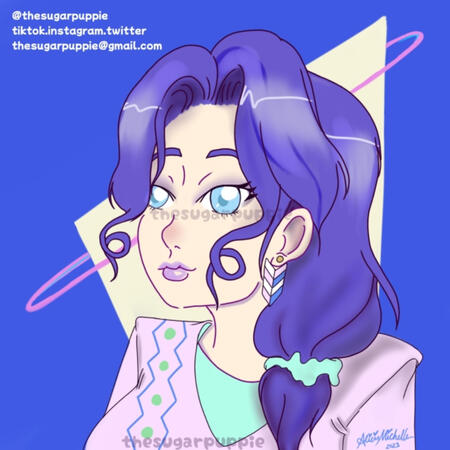 original character inspired by 80s anime and city pop